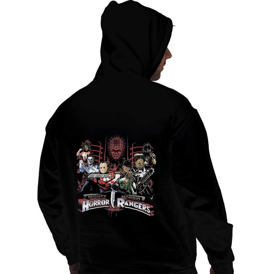 Shirts Pullover Hoodies, Unisex / Small / Black Mighty Morbid Horror Rangers