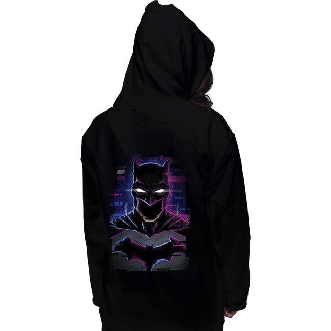 Daily_Deal_Shirts Pullover Hoodies, Unisex / Small / Black Glitch Batman