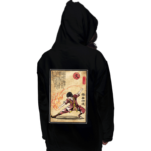 Daily_Deal_Shirts Pullover Hoodies, Unisex / Small / Black Fire Nation Master Woodblock