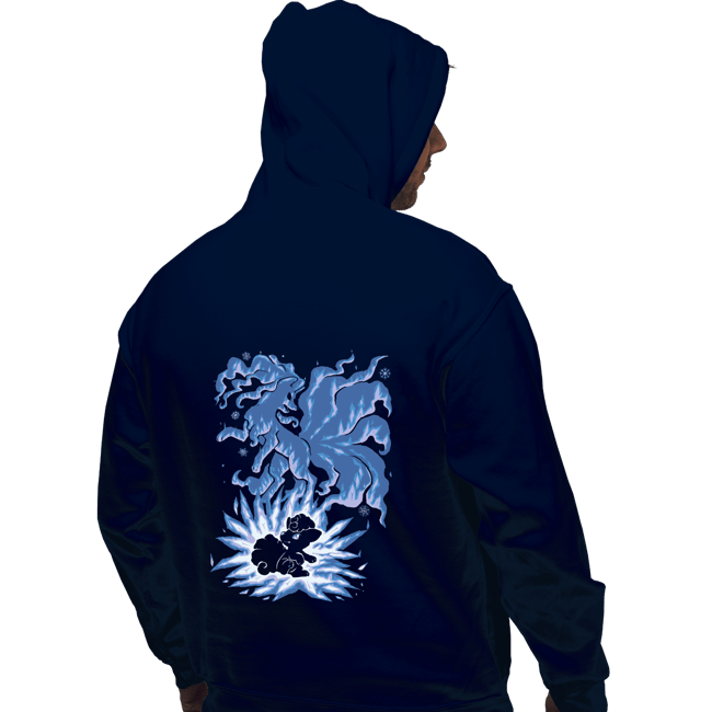 Shirts Pullover Hoodies, Unisex / Small / Navy The Ice Tailed Fox Within