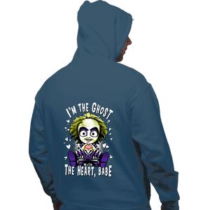 Daily_Deal_Shirts Pullover Hoodies, Unisex / Small / Indigo Blue I'm The Ghost With The Heart