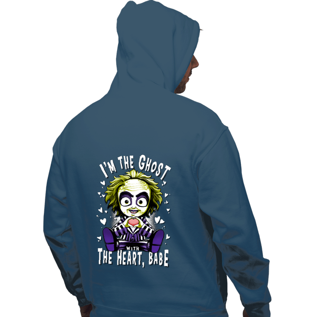 Daily_Deal_Shirts Pullover Hoodies, Unisex / Small / Indigo Blue I'm The Ghost With The Heart