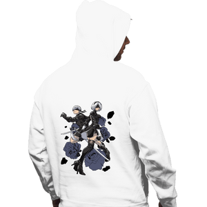 Daily_Deal_Shirts Pullover Hoodies, Unisex / Small / White Android Hunter