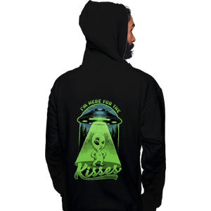 Daily_Deal_Shirts Pullover Hoodies, Unisex / Small / Black Here For The Kisses