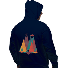 Load image into Gallery viewer, Shirts Pullover Hoodies, Unisex / Small / Navy Geometric Middle Earth
