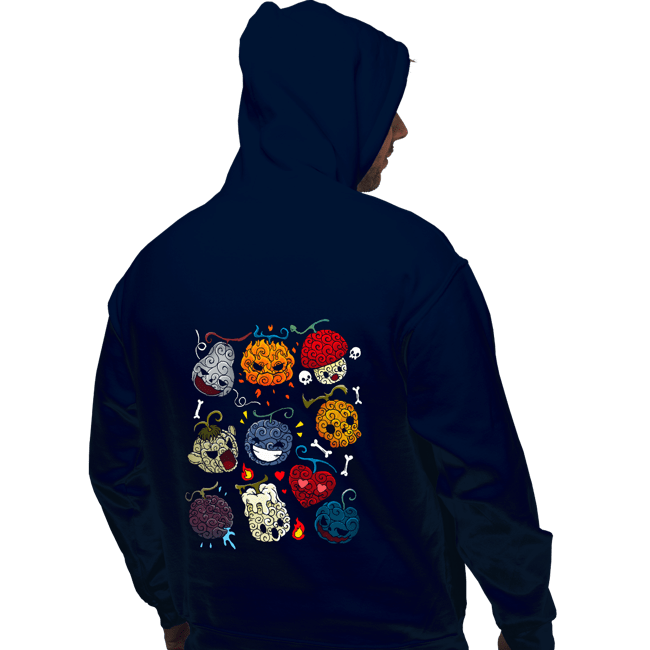 Daily_Deal_Shirts Pullover Hoodies, Unisex / Small / Navy Halloween Fruit
