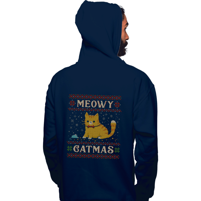 Daily_Deal_Shirts Pullover Hoodies, Unisex / Small / Navy Meowy Catmas