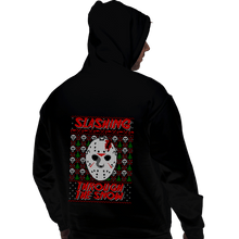 Load image into Gallery viewer, Daily_Deal_Shirts Pullover Hoodies, Unisex / Small / Black Slashing Through The Snow
