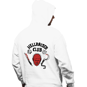 Daily_Deal_Shirts Pullover Hoodies, Unisex / Small / White Hellraiser Club
