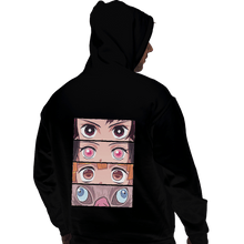 Load image into Gallery viewer, Shirts Zippered Hoodies, Unisex / Small / Black Demon Eyes
