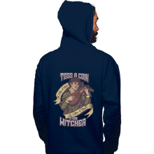 Load image into Gallery viewer, Shirts Zippered Hoodies, Unisex / Small / Navy Toss A Coin
