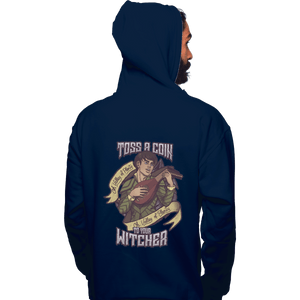 Shirts Zippered Hoodies, Unisex / Small / Navy Toss A Coin