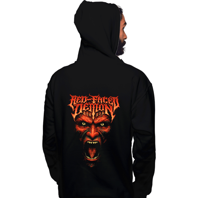 Shirts Pullover Hoodies, Unisex / Small / Black Red Faced Devil