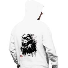Load image into Gallery viewer, Daily_Deal_Shirts Pullover Hoodies, Unisex / Small / White Trooper In The Forest Sumi-e

