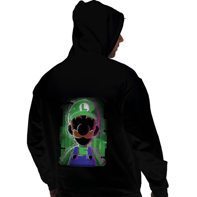 Secret_Shirts Pullover Hoodies, Unisex / Small / Black Luigi Glitch