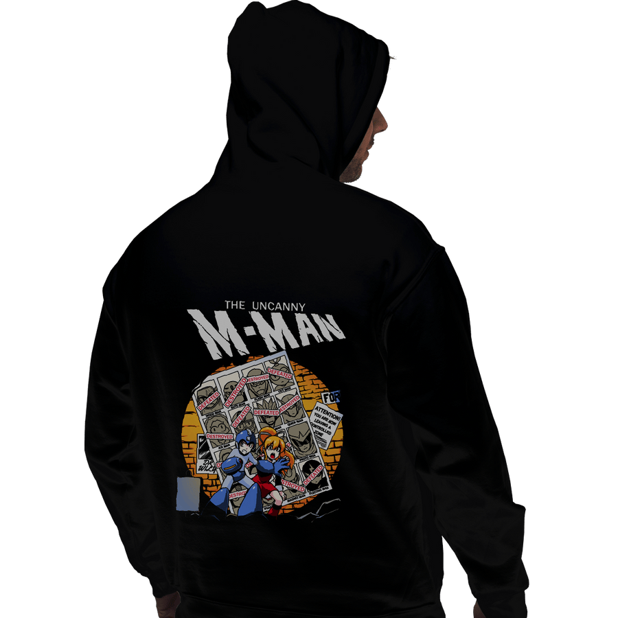 Shirts Pullover Hoodies, Unisex / Small / Black The Uncanny M-Man