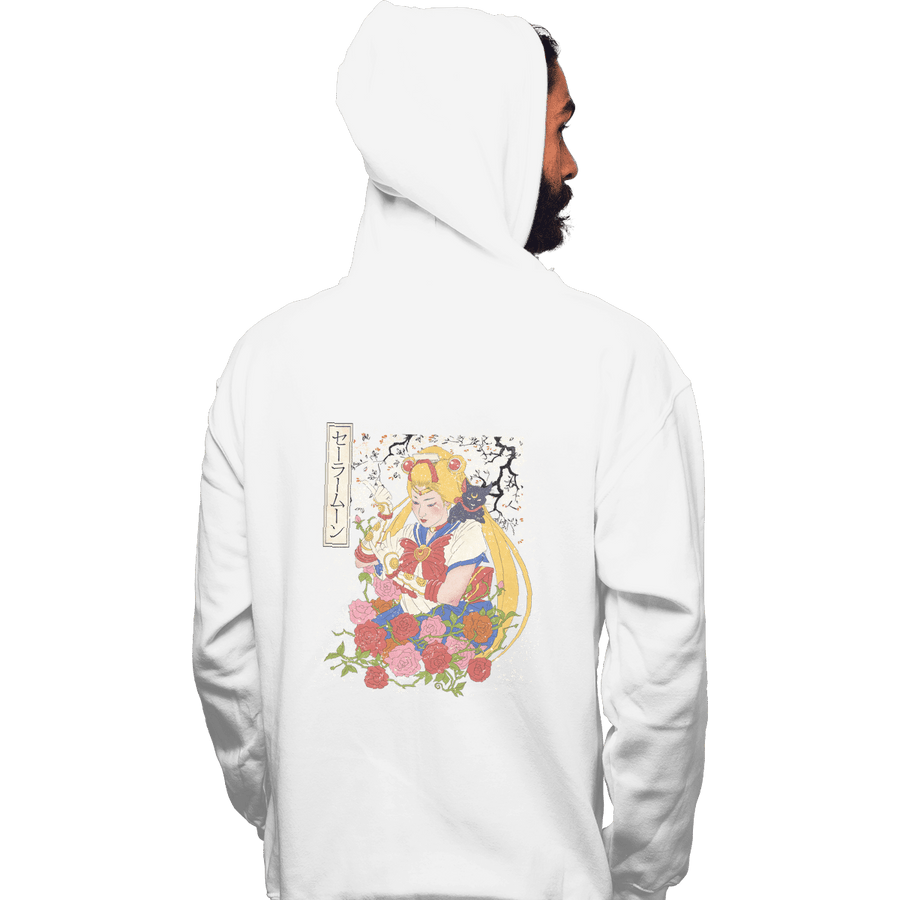Shirts Zippered Hoodies, Unisex / Small / White Moon Print