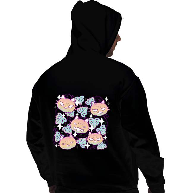 Daily_Deal_Shirts Pullover Hoodies, Unisex / Small / Black Pumpkin Cat Garden