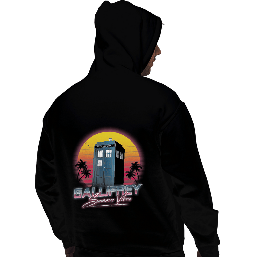Shirts Zippered Hoodies, Unisex / Small / Black Gallifrey Summer Vibes