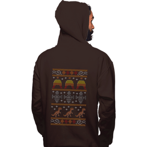Daily_Deal_Shirts Pullover Hoodies, Unisex / Small / Dark Chocolate Shiny Christmas
