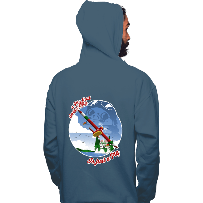 Shirts Pullover Hoodies, Unisex / Small / Indigo Blue A Pig That Doesn't Fly