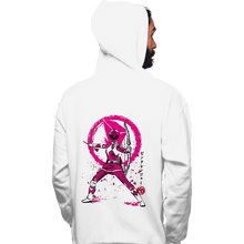 Load image into Gallery viewer, Shirts Pullover Hoodies, Unisex / Small / White Pink Ranger Sumi-e

