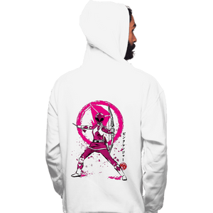 Shirts Pullover Hoodies, Unisex / Small / White Pink Ranger Sumi-e