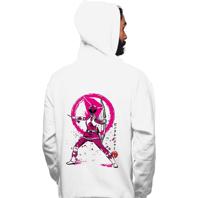 Shirts Pullover Hoodies, Unisex / Small / White Pink Ranger Sumi-e