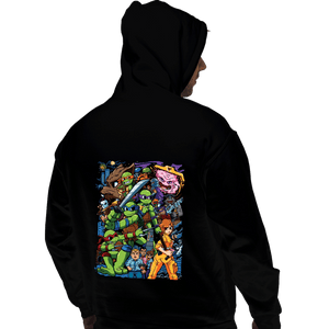 Daily_Deal_Shirts Pullover Hoodies, Unisex / Small / Black TMNT Pilgrim