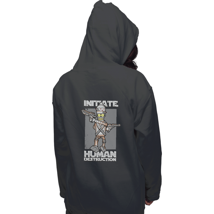 Shirts Zippered Hoodies, Unisex / Small / Dark Heather Initiate Human Destruction