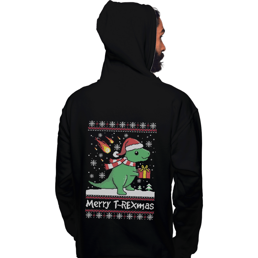 Shirts Pullover Hoodies, Unisex / Small / Black Merry T-Rexmas