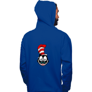 Shirts Pullover Hoodies, Unisex / Small / Royal Blue Mad Cat Hat