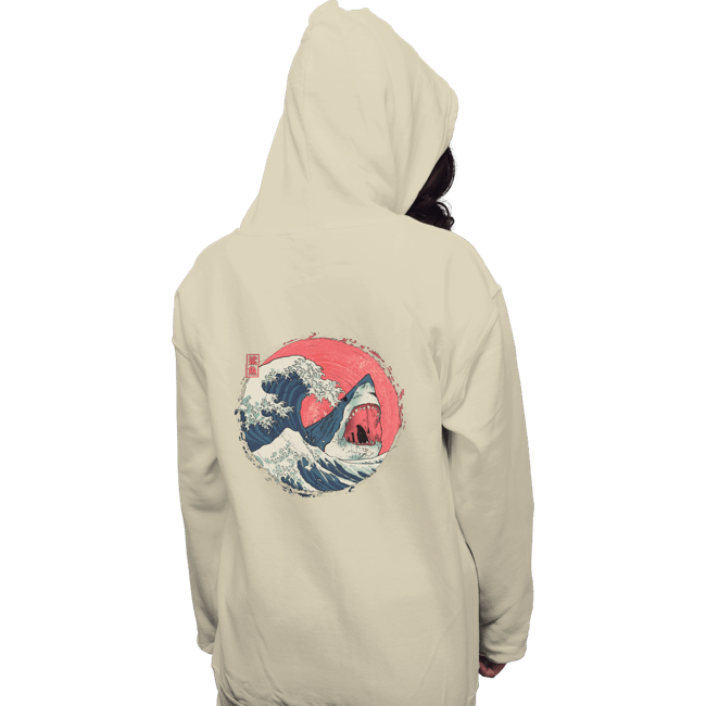 Daily_Deal_Shirts Pullover Hoodies, Unisex / Small / Sand The Great Shark