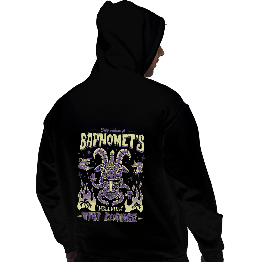 Shirts Pullover Hoodies, Unisex / Small / Black Baphomet's Tiki Lounge