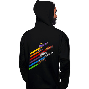 Daily_Deal_Shirts Pullover Hoodies, Unisex / Small / Black Racing Streaks