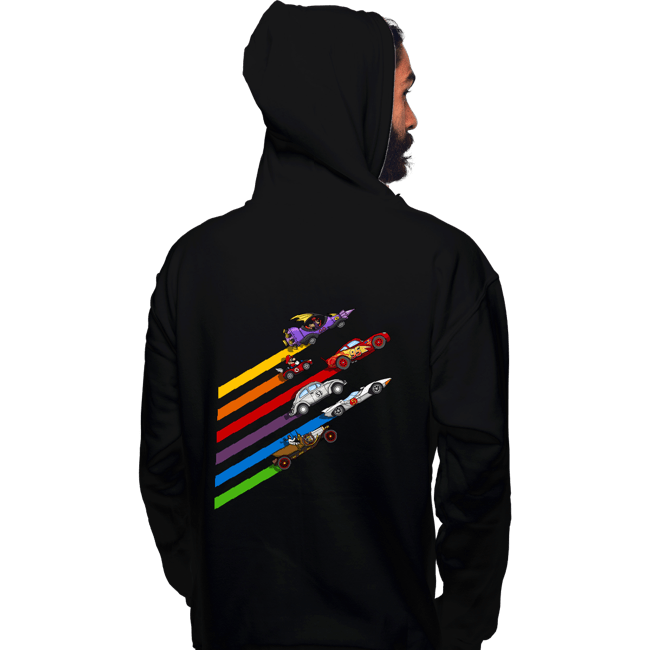 Daily_Deal_Shirts Pullover Hoodies, Unisex / Small / Black Racing Streaks