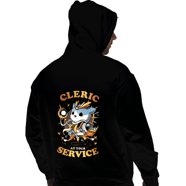 Daily_Deal_Shirts Pullover Hoodies, Unisex / Small / Black Cleric At Your Service