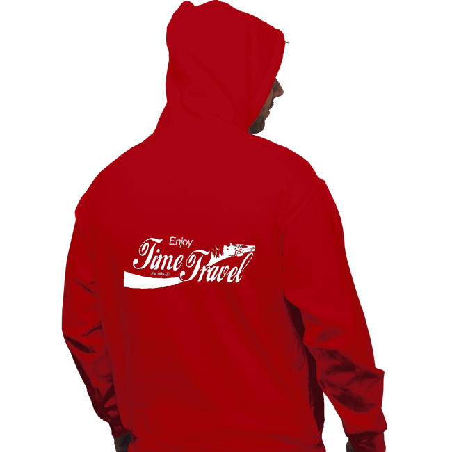 Shirts Pullover Hoodies, Unisex / Small / Red Enjoy Time Travel
