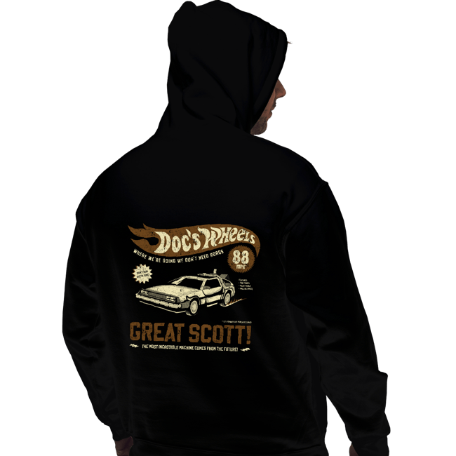 Daily_Deal_Shirts Pullover Hoodies, Unisex / Small / Black Doc's Wheels