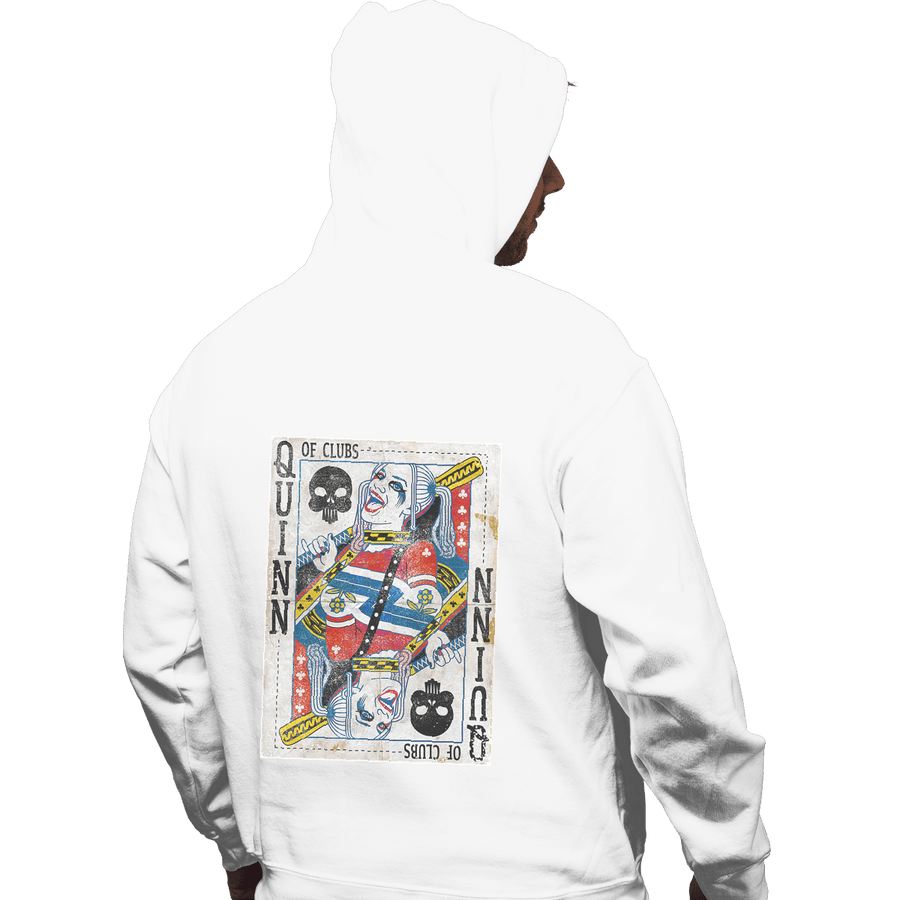 Shirts Pullover Hoodies, Unisex / Small / White Quinn of Clubs
