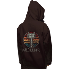 Load image into Gallery viewer, Shirts Pullover Hoodies, Unisex / Small / Dark Chocolate Retro Mjollnir
