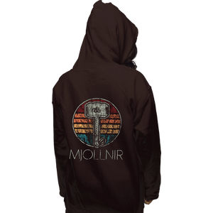 Shirts Pullover Hoodies, Unisex / Small / Dark Chocolate Retro Mjollnir