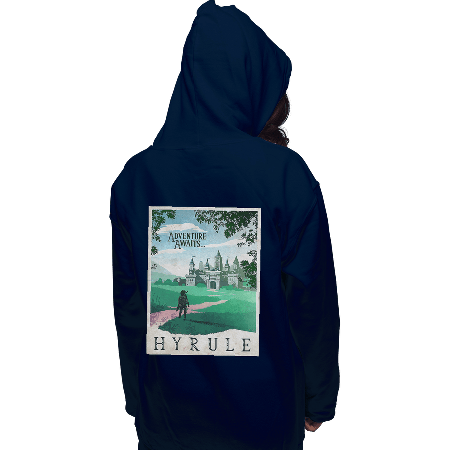 Shirts Pullover Hoodies, Unisex / Small / Navy Visit Hyrule