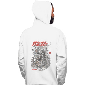 Shirts Zippered Hoodies, Unisex / Small / White Gundam Ink