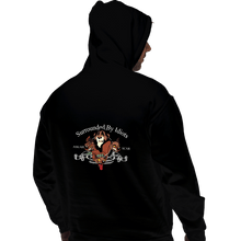 Load image into Gallery viewer, Daily_Deal_Shirts Pullover Hoodies, Unisex / Small / Black Surrounded By Idiots
