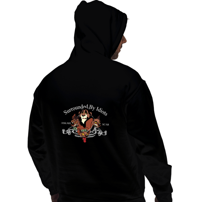 Daily_Deal_Shirts Pullover Hoodies, Unisex / Small / Black Surrounded By Idiots