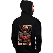 Load image into Gallery viewer, Daily_Deal_Shirts Pullover Hoodies, Unisex / Small / Black Halloween Tarot Trick
