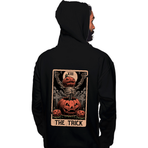 Daily_Deal_Shirts Pullover Hoodies, Unisex / Small / Black Halloween Tarot Trick