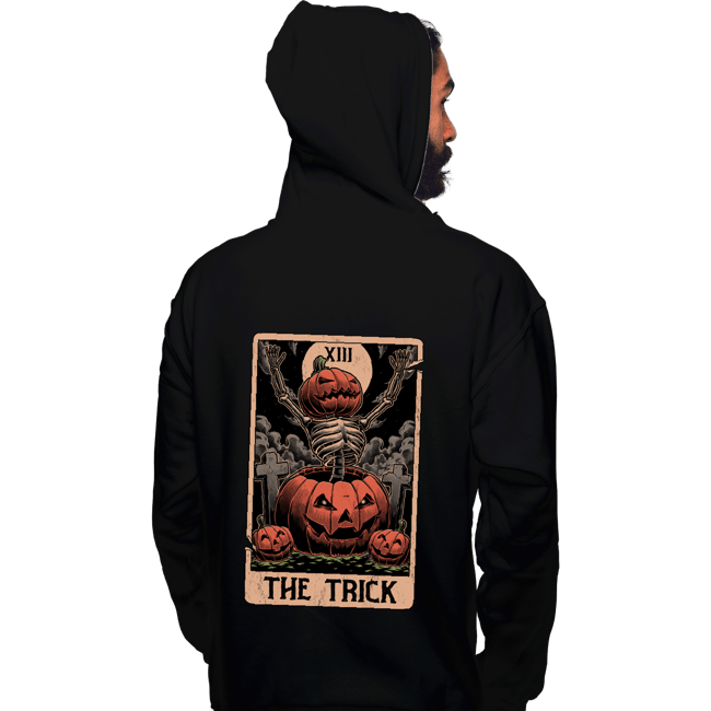 Daily_Deal_Shirts Pullover Hoodies, Unisex / Small / Black Halloween Tarot Trick