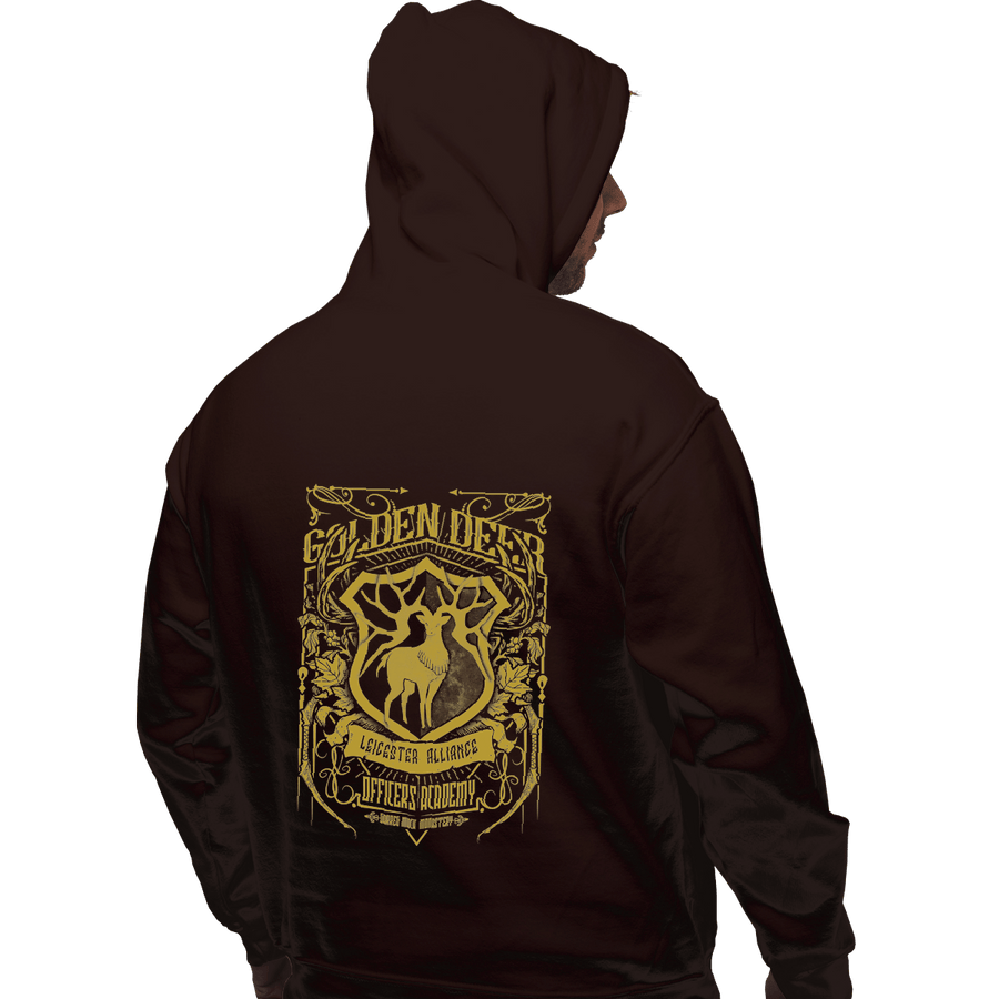 Shirts Zippered Hoodies, Unisex / Small / Dark Chocolate Golden Deer Officers Academy